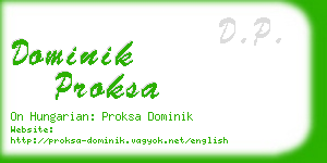 dominik proksa business card